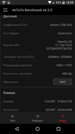 бенчмарк antutu для смартфона alcatel idol 4 - информация