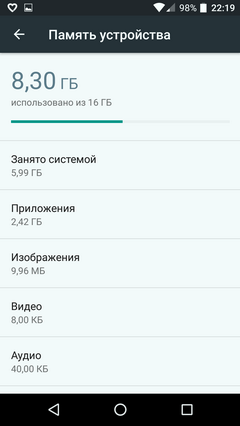 Память телефона (смартфона) Alcatel Idol 4