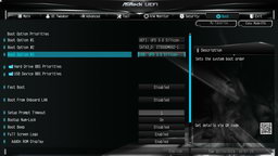 BIOS (UEFI) материнской платы ASRock Z370M-ITX/ac - раздел Boot