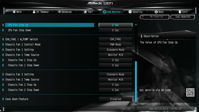 BIOS (UEFI) материнской платы ASRock Z370M-ITX/ac - раздел H/W Monitor