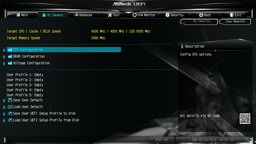 BIOS (UEFI) материнской платы ASRock Z370M-ITX/ac - раздел OC Tweaker