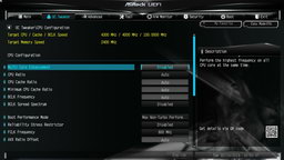 BIOS (UEFI) материнской платы ASRock Z370M-ITX/ac - раздел OC Tweaker