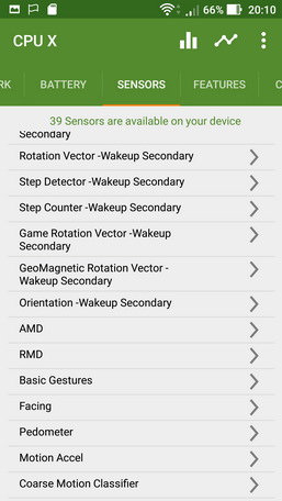 Информация утилиты CPU X о смартфоне Asus Zenfone 3 Deluxe (ZS570KL)