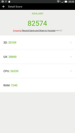 Тест antutu для смартфона Asus Zenfone 3 Ultra (ZU680KL) - результаты