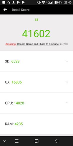 Тест antutu для смартфона Blackview S8 - результаты