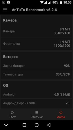 бенчмарк antutu для смартфона DEXP Ixion MS155 Coil - информация