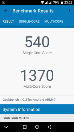 Тест geekbench на смартфоне DEXP Ixion MS155 Coil