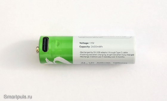 Li-ion 1.5 В аккумулятор Smartoools с разъёмом USB Type-C