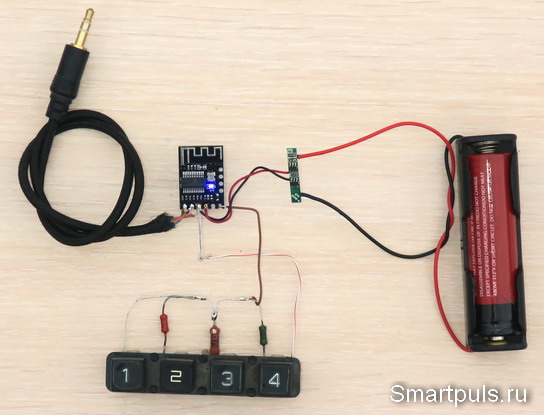 Действующий макет подключения Bluetooth-модуля MH-M18