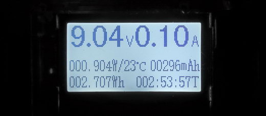 Тест на разряд литий-ионного (Li-ion) аккумулятора формата "Крона" на 9 Вольт (бренд ZNTER)