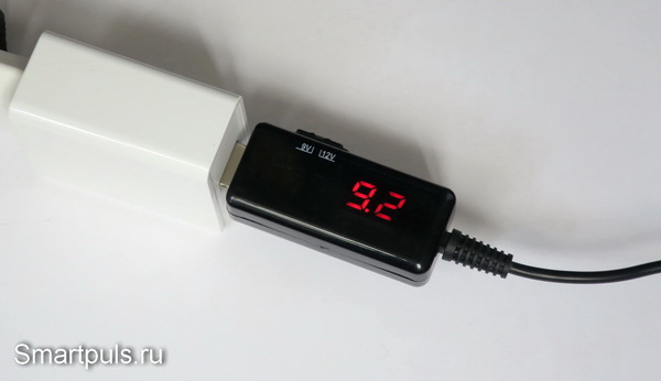 DC-DC преобразователь с 5 В (USB) на 9 и 12 В - индикатор