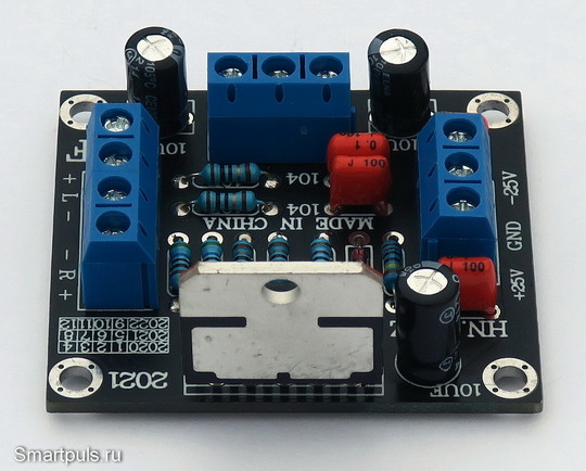 Тест и обзор стерео усилителя мощности звуковой частоты (2x25 W) класса AB с двухполярным питанием на микросхеме TDA7265