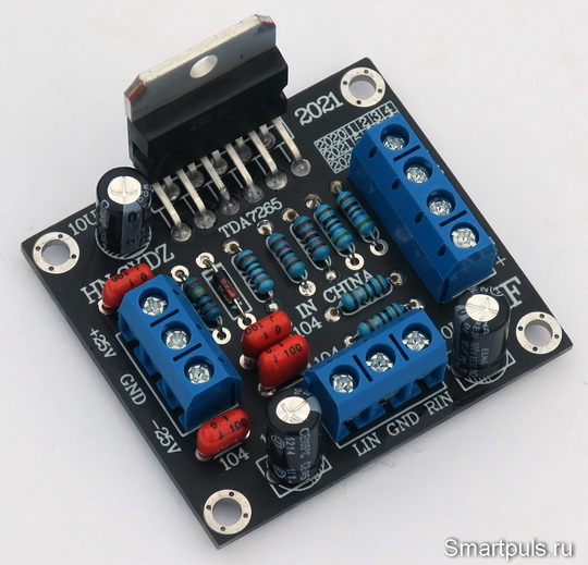 Тест и обзор усилителя мощности звуковой частоты (2x25 W) класса AB с двухполярным питанием на микросхеме TDA7265