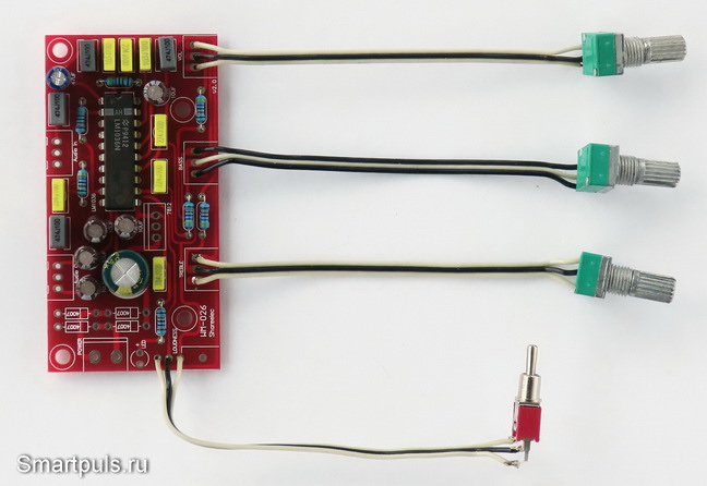 темброблок на микросхеме LM1036N (плата в сборе)
