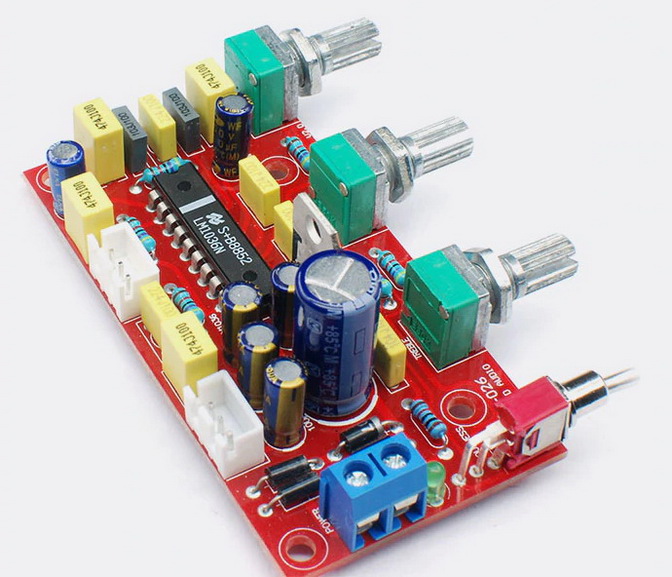 Монтаж платы темброблока на LM1036N