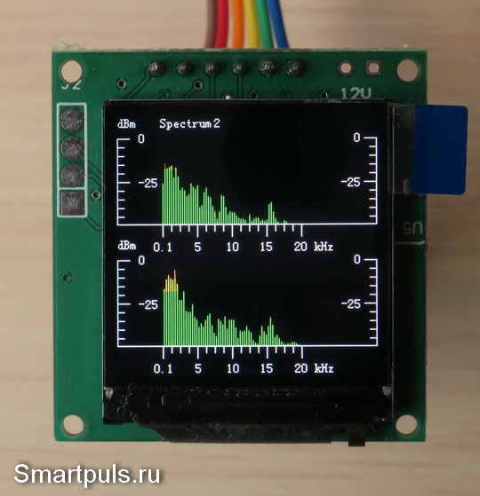 Индикатор уровня звука, режим Spectrum2