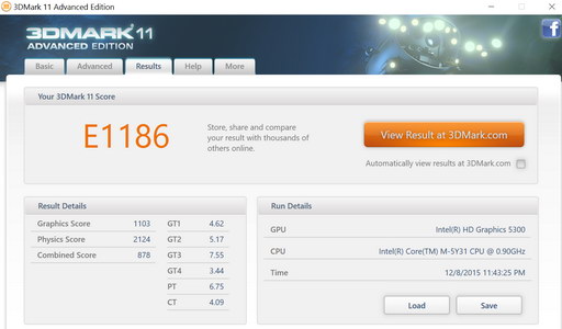 Тест 3dmark 11 в планшете Fujitsu stylistic q665