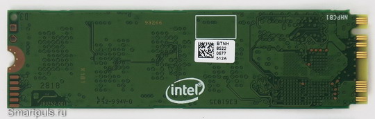  накопитель SSD Intel SSDPEKNW512G8X1 на 512 ГБ (серия &nbsp;Intel 660p) - обратная сторона платы