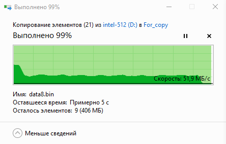 Копирование файлов в пределах SSD