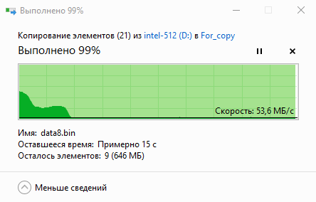 Копирование файлов в пределах SSD