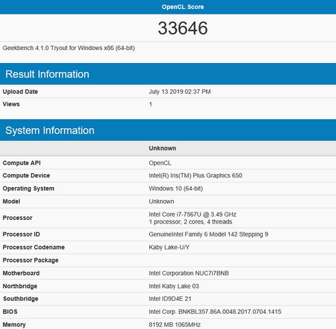 Тест производительности - Geekbench