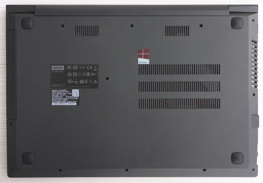 Ноутбук lenovo v100-15isk - вид с нижней стороны
