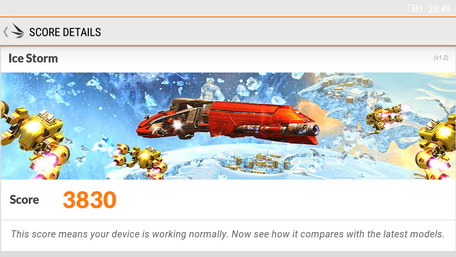Тест 3DMark Ice Storm в смартфоне lenovo vibe p1m