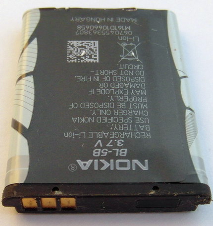 li-ion аккумулятор  nokia bl-5b для смартфонов