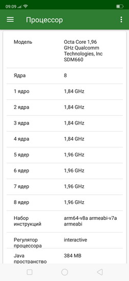 CPU X - информация о телефоне (смартфоне) oppo rx17 neo