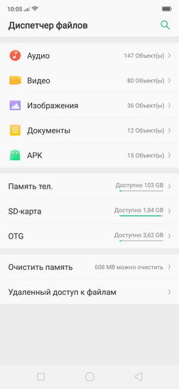 Память телефона (смартфона) OPPO RX17 Neo