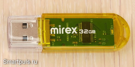 Конструкция и схемотехника прозрачной флешки Mirex 32 ГБ