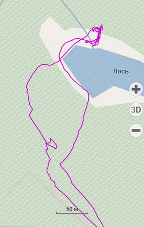 Тестовый трек GPS ГЛОНАСС с аномальными ошибками