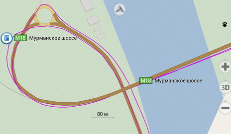Тестовый трек навигации GPS