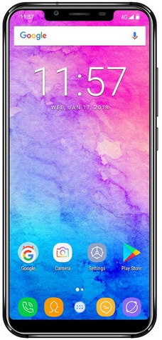 Oukitel U18 с "монобровью" (челкой)