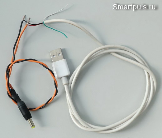 Кабель для соединения повербанка (powerbank) с заряжаемым устройством