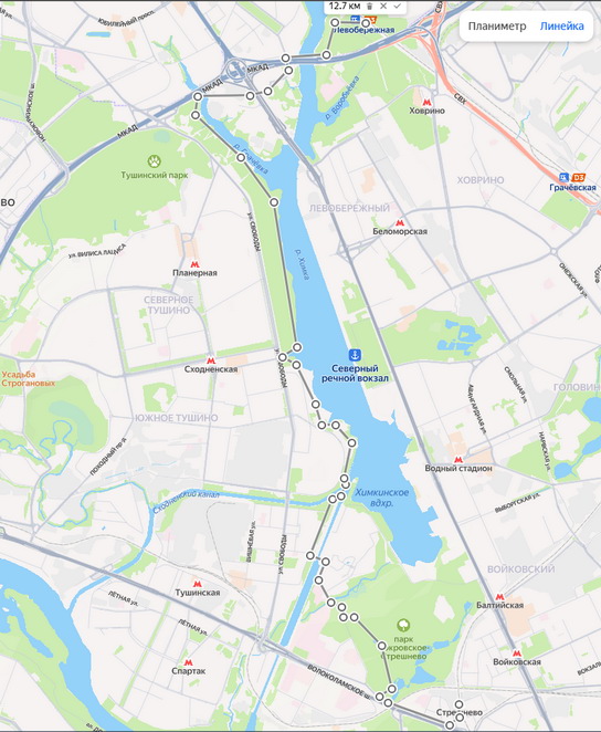 Маршрут тестирования навигации в условиях спуфинга GPS