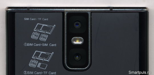 Сдвоенная основная (тыловая) камера смартфона Oukitel K3