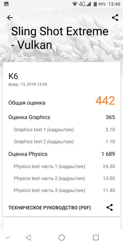Тест Sling Shot Extreme на Oukitel K6 (тест и обзор смартфона)