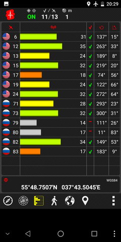 Навигация (GPS и ГЛОНАСС) в смартфоне Oukitel mix 2