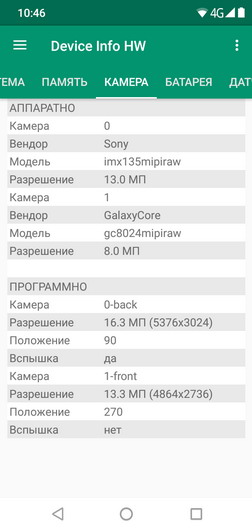 Сенсоры камер смартфона Oukitel U18