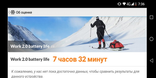оценка автономности Oukitel u18 по версии PCMark 8