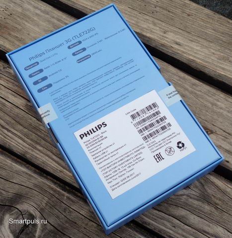 Упаковка планшета Philips TLE722G