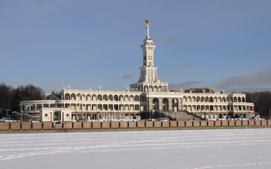 Москва, Северный речной вокзал, фото зимой