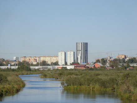Тест компактного фотоаппарата sony dsc-w830. Вид на Мытищи и Верхне-Яузское болото, зум x8