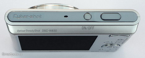 фотоаппарат sony cyber-shot dsc-w830, вид сверху