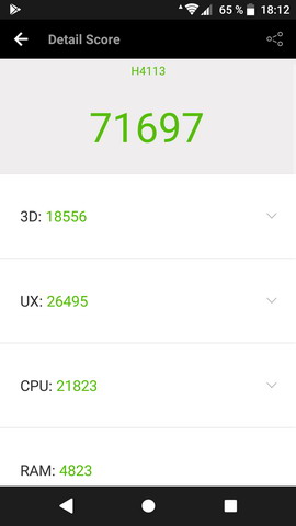 Тест antutu v6 для смартфона sony xperia xa2 - результаты