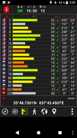 Навигация (GPS, Beidou, ГЛОНАСС) в смартфоне sony xa2
