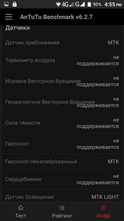 Тест (бенчмарк) antutu для смартфона Uhans U100 - информация
