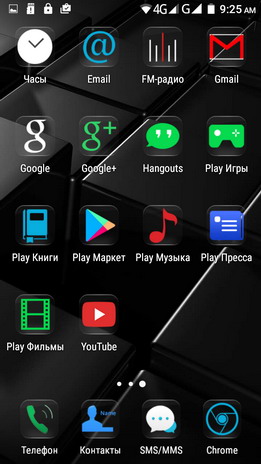Программное обеспечение смартфона Uhans U100