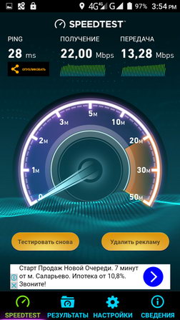 Скорость интернета в телефоне (смартфоне) Uhans U100